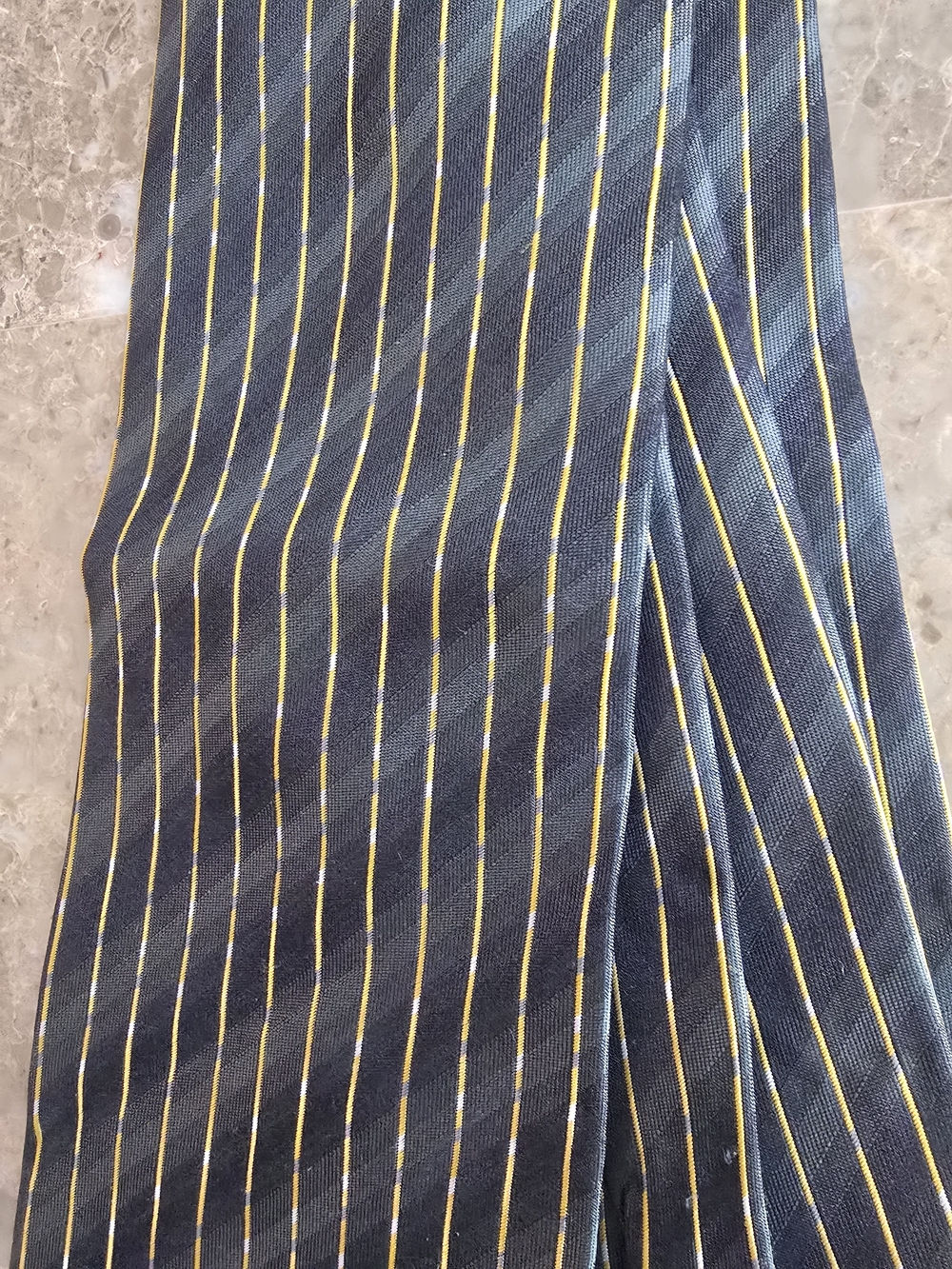 YSL Mens Striped Tie - Picture 2 of 5